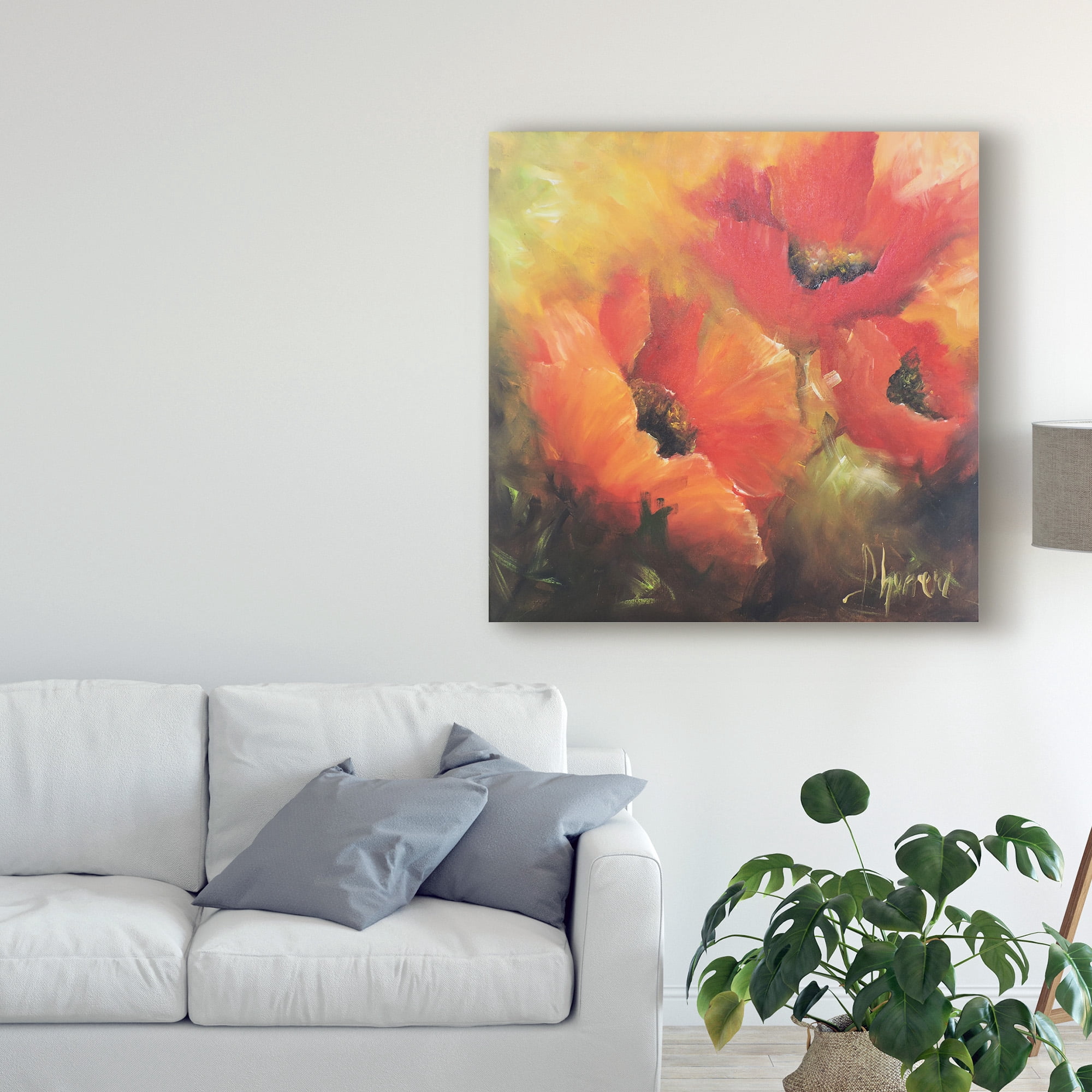 Trademark Fine Art 'En Rojos' Canvas Art by Leticia Herrera