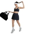 thumbnail image 3 of YITTY Active Women's Pleated Tennis Skirt with Built-in Short, Athleisure, 4-Way-Stretch, Deep Navy, 2X, 3 of 7