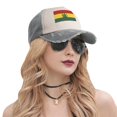thumbnail image 6 of Jamaican-Flag-Leaf Distressed Baseball Cap Dad Hats for Men Women Vintage Trucker Hat Low Profile Ball Caps, 6 of 7