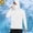 White, variant on Men's UPF 50 Sun Protection Hoodie with Mask - Breathable Solid Long Sleeve Fishing Shirt