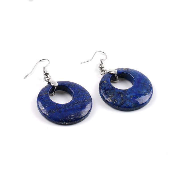 Onyx Boucles d'Oreilles en Cristal pour Femmes Pendentif Il de Tigre Rond Creux