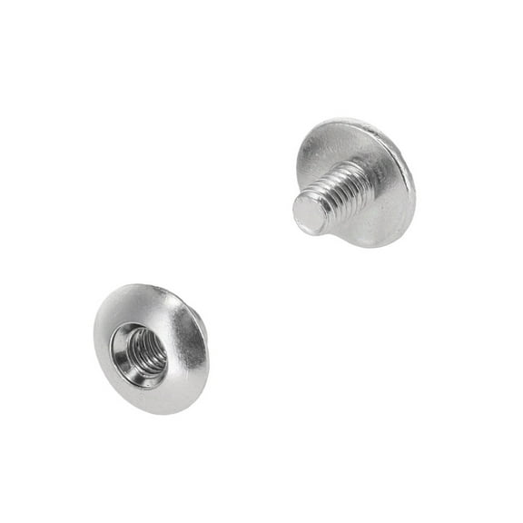 Chicago Screws, Open Hole, Nickel Plate, Solid Brass-LL (50 per bag), Multiple Sizes