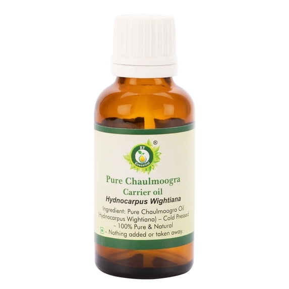 Chaulmoogra Oil Hydnocarpus Wightiana For Hair For Skin Pure Natural Cold Pressed Unrefined 15ml 0.507oz By R V Essential