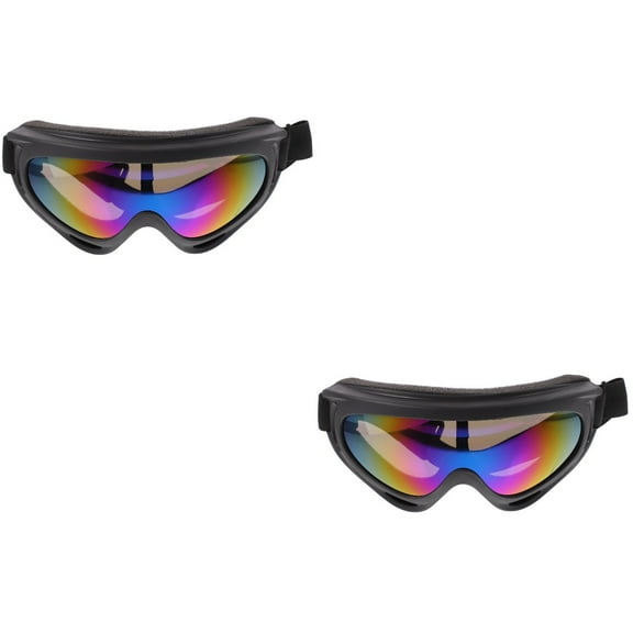 2 Pairs Windproof Snowboard Motorcycle for Men Women Kids Protective Eyewear UV Resistant Glasses