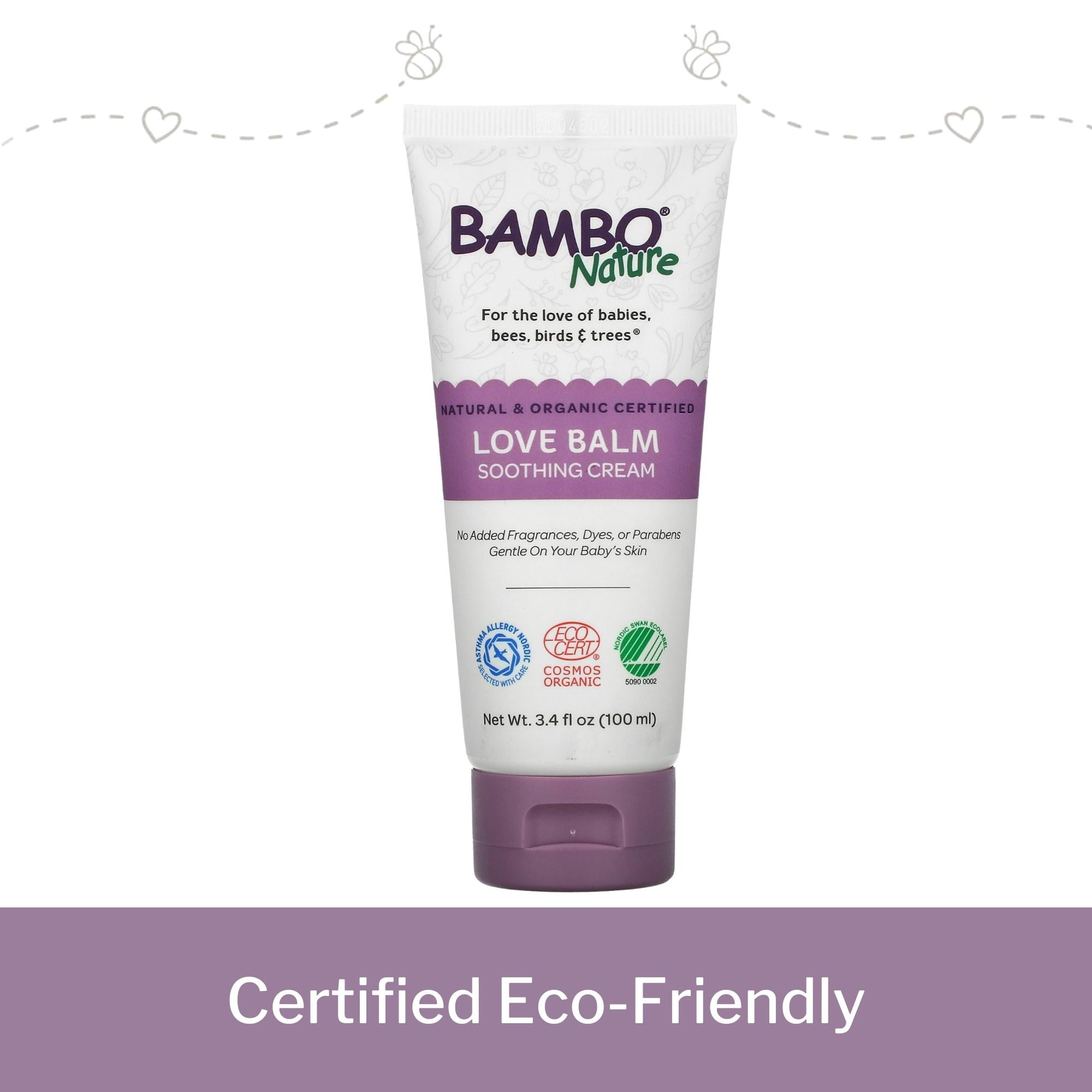 Bambo Nature Love Balm Soothing Cream for Babies - Unscented, 3.4 oz, 6 Ct