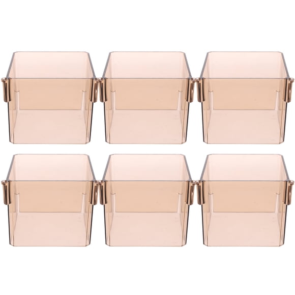 ETHZZLE 6Pcs Plastic Drawer Dividers Organizer Multipurpose Storage Separator for Drawers