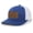 Royal/White, variant on Redfish Fin Laser Engraved Leather Mens Trucker Hat Baseball Cap, Royal/White