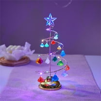 Blukids LED Crystal Star Christmas Tree Light Wrought Iron Art Lamp Decor Tabletop Night Lights Christmas Indoor Outdoor Decoration(Multicolor)