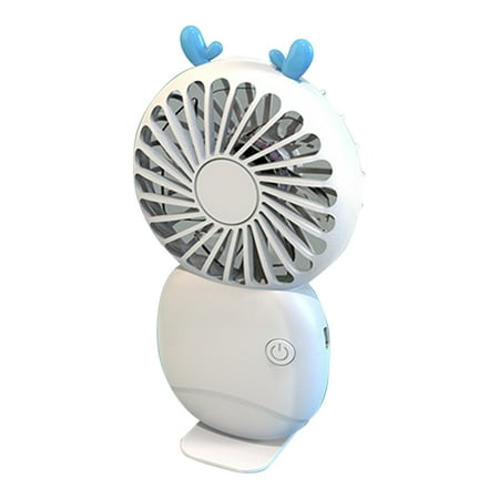 

Portable Desktop Small Fan 800mAh Mini Handheld Fans for Home Sports (White)