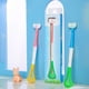 thumbnail image 4 of Manual de niños Cepillo de dientes Silicona Salud infantil herramienta de limpieza de dientes portátiles Pincel de doble uso 2-12 años 3 piezas Inevent CE001389-00, 4 of 7