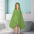 thumbnail image 6 of Green Bigfoot Pattern Hooded Bath Towel，50"x30" for Ages 3 To 12 Kids, Quick Dry Lightweight Soft Microfiber Hood Beach Towel Cover Up for Kids, 6 of 7