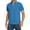 Blue, variant on KIHOUT Men's Slim Fit Turndown Collar Shirts Casual Stylish Soild Color Short Sleeve Tops Athletic Sports Blouses