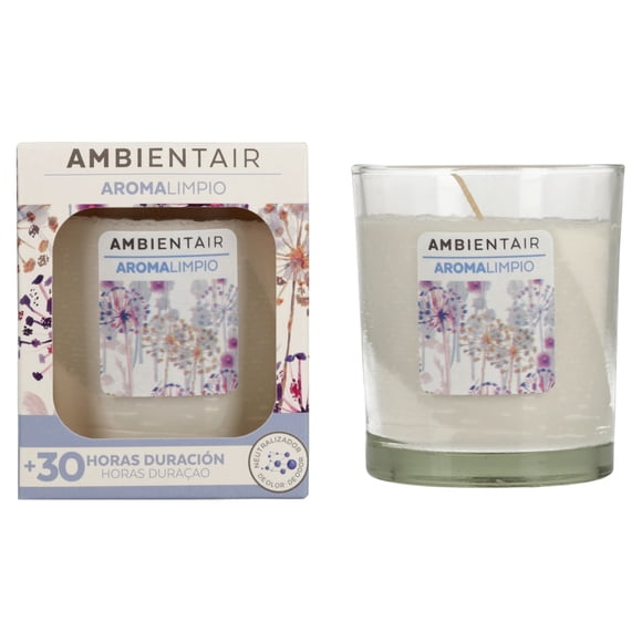 Vela aromática decorativa Ambientair esencia Aroma Limpio 125gr