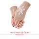 thumbnail image 5 of Guantes de medio dedo Sonducket de punto gris claro y beige, 5 of 6