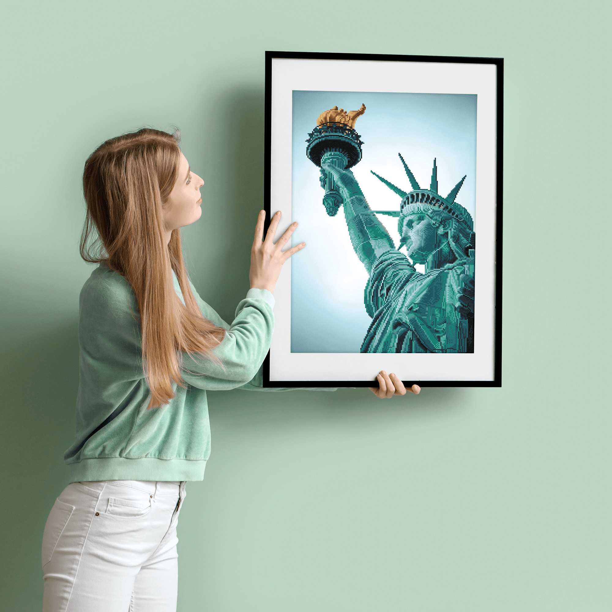 Diamond Dotz Statue of Liberty Diamond Painting Kits for Adults - Diamond Art Kits a Relaxing Creative Craft Kit with Dotz Gems 18x27