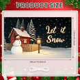 thumbnail image 3 of Snowman Banner Christmas Decoration Winter Theme Holiday Backdrop for Indoor Decor Party Background Outdoor Celebration, 3 of 9