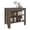 Dark Brown / Onyx, variant on TUHOME Cala Kitchen Island with Storage and Seating, 3 Shelves, Wide Top, Engineered Wood