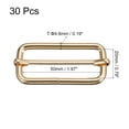 thumbnail image 2 of Slides Buckles, 30 Pack 50x20x4.8mm Metal Roller Pin Buckles, Gold Tone, 2 of 5