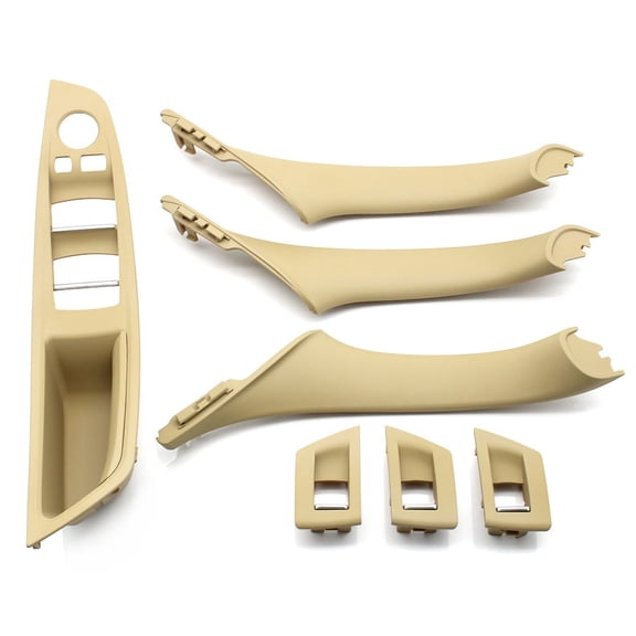 Partscollect Beige Inner Door Panel Handle Trim Cover Window Switch Panel Cover Copmpatible with BMW 5 Series F10 F11 Sedan 520 523 525 528 530 535 Replaces OE# 51417225875 51417225849 51417225850