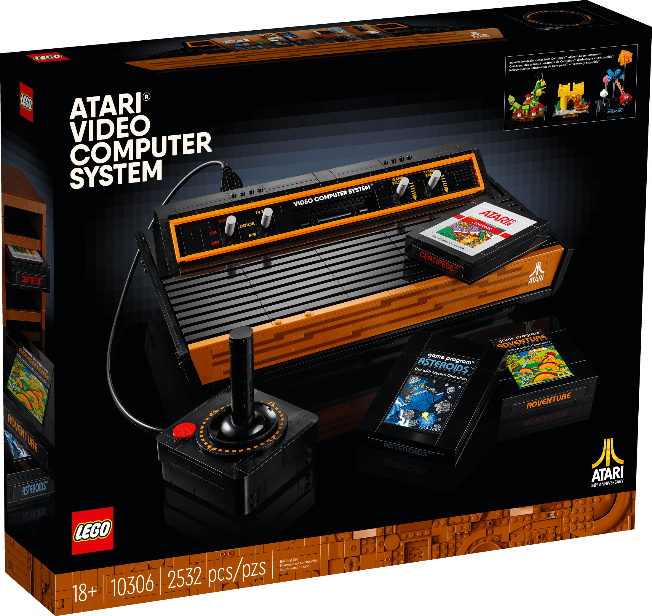 LEGO Icons Atari 2600 Building Set 10306 - Retro Video Game Console and Gaming Cartridge Replicas, Featuring Minifigure and Joystick, Nostalgic 80s Gift for Gamers and Adults