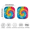 thumbnail image 3 of Yuyamidu Rainbow Tie Dye Automotive Windshield Sunshades 2 PCS Foldable Car Windshield Cover Accessories Non-Slip Car Sun Shade for Windshield for Sedan SUV Truck, 3 of 5