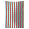 thumbnail image 2 of Pinstripe Tablecloth, Vertical Wide Colorful Lines with Torn Paper Effect on Shred Edge Band Background, Rectangle Satin Table Cover for Dining Room and Kitchen, 60" X 84", Multicolor, by Ambesonne, 2 of 2