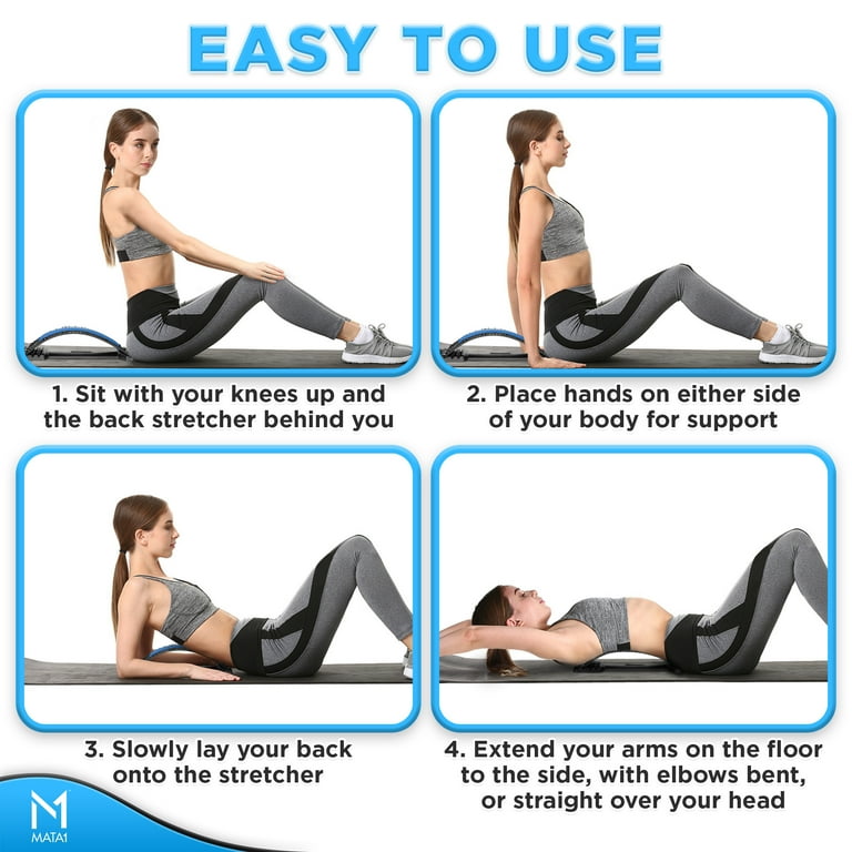 Back Stretcher for Lower Back Pain Relief Back Cracker Lumbar Spine Board Adjustable Multi Level Lumbar Support Back Massagers Lower and Upper Back