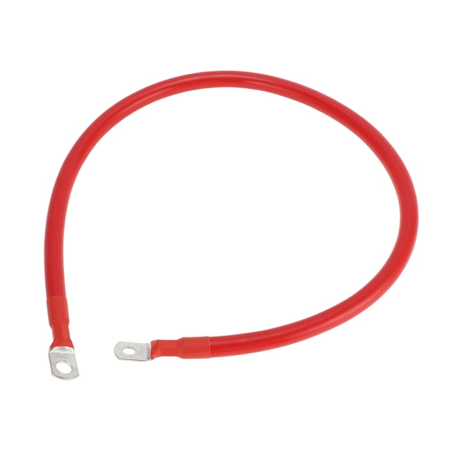 Unique Bargains 1 Pc Cable Inversor de Batería Cable de Batería 3/8" 5/16" Lug 1/0 AWG Gauge 3FT Rojo Cobre Estañado