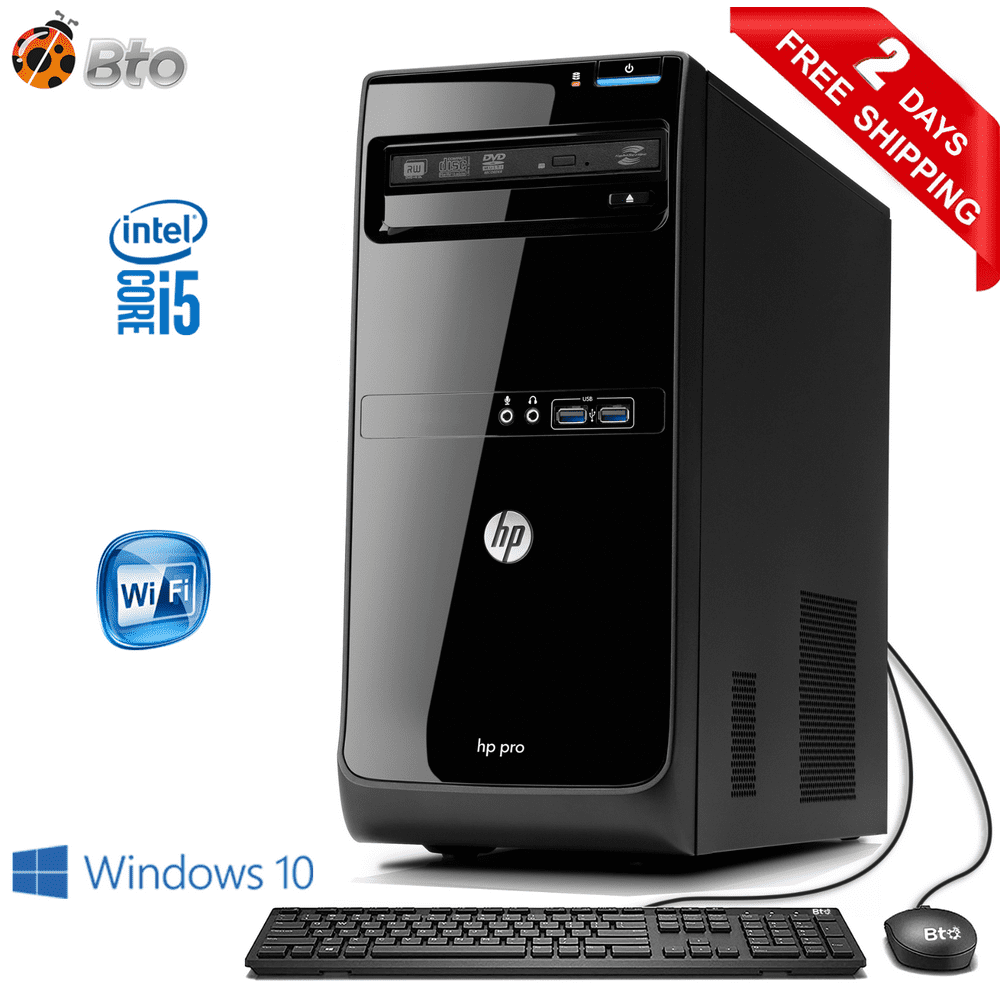HP Compaq Pro Desktop Tower Computer, Intel Core i53470 3rd Gen. 3