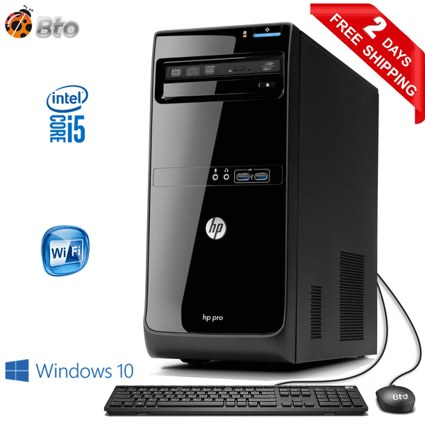 HP Compaq Pro Desktop Tower Computer, Intel Core i53470 3rd Gen. 3