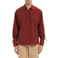 thumbnail image 4 of Rggeeun Mens Shirts Male Long Sleeve Men Shirt Casual Top Solid Color Comfort, 4 of 4