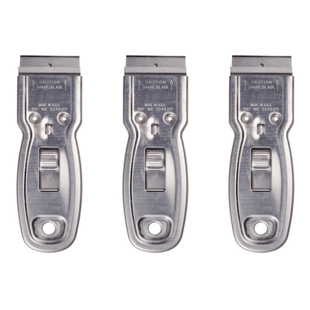 Excel Blades Aluminum Scraper, 3 Pack with 6 Blades