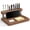 Tray+Black, variant on Wooden Holder for Office Desk, Solid Pen Display Stand With 9 Slots and Cell Phone Holder, Aesthetic Pen Organizer for Minimalist Office Desk Decor (+Black)