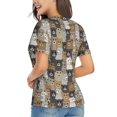 thumbnail image 3 of Vsdgher Cartoon Bear Women Shirts V Neck Short Sleeve Tops T-Shirt Basic Tees, S to 3XLLarge, 3 of 5