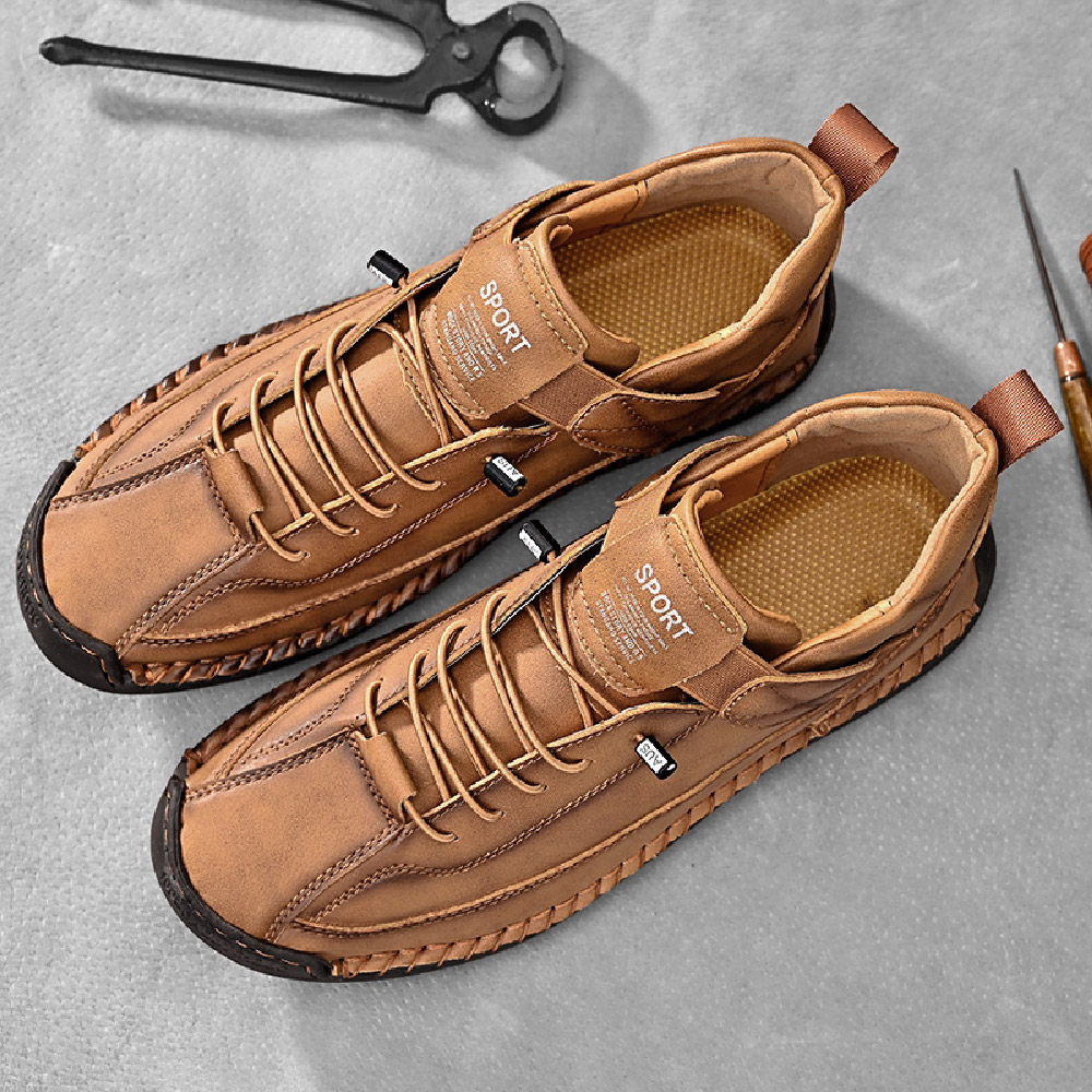 Mens Business Casual Shoes Comfortable Fashion Sneakers Lightweight Hiking Shoes Breathable Outdoor Shoes Brown 10 US