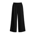 thumbnail image 7 of Sevevn Women’s Elastic High-Waisted Tiered Hem Palazzo Pants Flowy Wide Leg Casual Trousers with Side Pockets, 7 of 7
