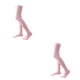 thumbnail image 4 of Qarigey 1 par de calcetines hasta la rodilla para mujer de 32 cm, estilo pijo antideslizante, medias hasta el muslo Rosa 2Conjunto, 4 of 6