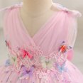 thumbnail image 3 of IDOPIP Toddler Baby Girls Shiny Butterfly Tutu Dress 3D Butterfly Princess Birthday Party Pageant Flower Girl Wedding V-Backless Dresses Photography Wedding Cake Crush 12-18 Months, 3 of 8