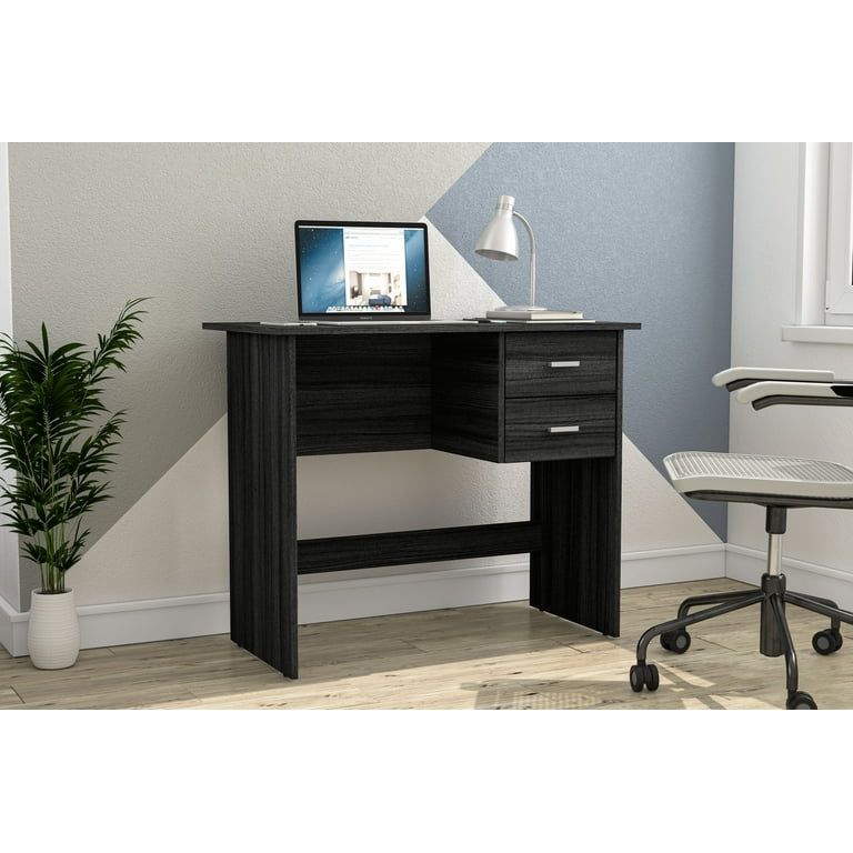 Polifurniture Budapest 35.5 in. Writing Desk with 2 Drawers