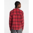 thumbnail image 3 of No Boundaries Boxy Fit Grunge Flannel Shirt with Long Sleeves, Men's XS-4XLT, 3 of 5