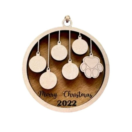 

BESTHUA Christmas Tree Hanging Disc Resin Pendants for Home Decoration