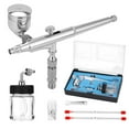 thumbnail image 1 of Aerógrafo Professional Airbrush Set Para La Pinta de Arte de Fabricación de Modelos Con G1/8 Adaptador Wrentch 2 Tazas de Fluido 2Needles 2 Boquillas, 1 of 7