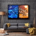 thumbnail image 4 of Cuadros Decorativos Pintura de diamante DIY Sun Moon Tree Full Square Drill Rhinestone JShteea Nuevos Originales, 4 of 7