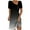 Black1, variant on Womens Dress V Neck Buttons Short Sleeve Summer Causal Business Midi Dresses for Work Office