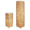 ORE Furniture Wicker 2 Piece Table and Floor Lamp Set