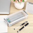 thumbnail image 3 of 6 Pack Stackable Translucent Pencil Box - Office Supplies Storage Organizer Box, 3 of 4