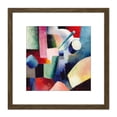 thumbnail image 1 of August Macke Colored Composition Of Forms 1914 8X8 Inch Square Wooden Framed Wall Art Print Picture with Mount, 1 of 4
