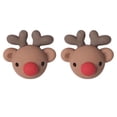 thumbnail image 5 of Pendientes navideños lindos pendientes de resina de alce de Papá Noel pendientes de muñeco de nieve dulces femeninos sin agujeros para las orejas, 5 of 5