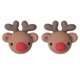 thumbnail image 5 of Pendientes navideños lindos pendientes de resina de alce de Papá Noel pendientes de muñeco de nieve dulces femeninos sin agujeros para las orejas, 5 of 5