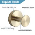 thumbnail image 6 of Orlif Bath Towel Hooks,4 Pack SUS304 Stainless Steel Robe Coat Robe Clothes Hook，Heavy Duty Wall Hook  (Gold), 6 of 6